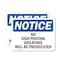Signmission No Posting Violators Will Be Prosecuted, 10 in W x Rectangle, Vinyl Decal OS-2PACK-NS-D-710-L-14792 - alternate 1